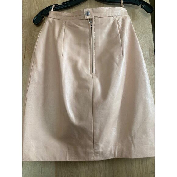 Vintage 1980s Saticci Collection Women's Leather Jacket & Skirt Set Size 4 - Picture 4 of 16